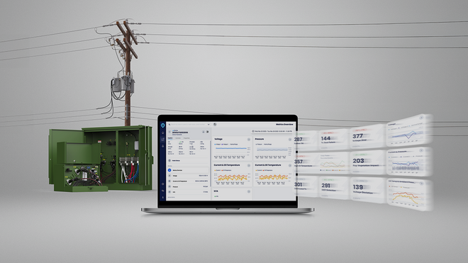 Ubivu analytics with arial and padmount transformers