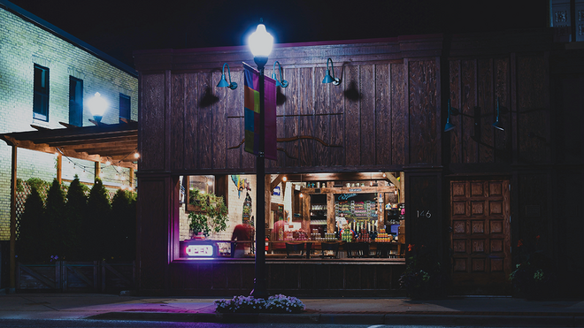 decorative streetight on a corner